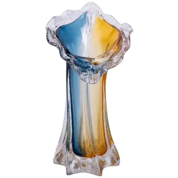 Фото - Ваза Yiwu Crystal Coast 24.5 см желто-синий (HP-9-5)